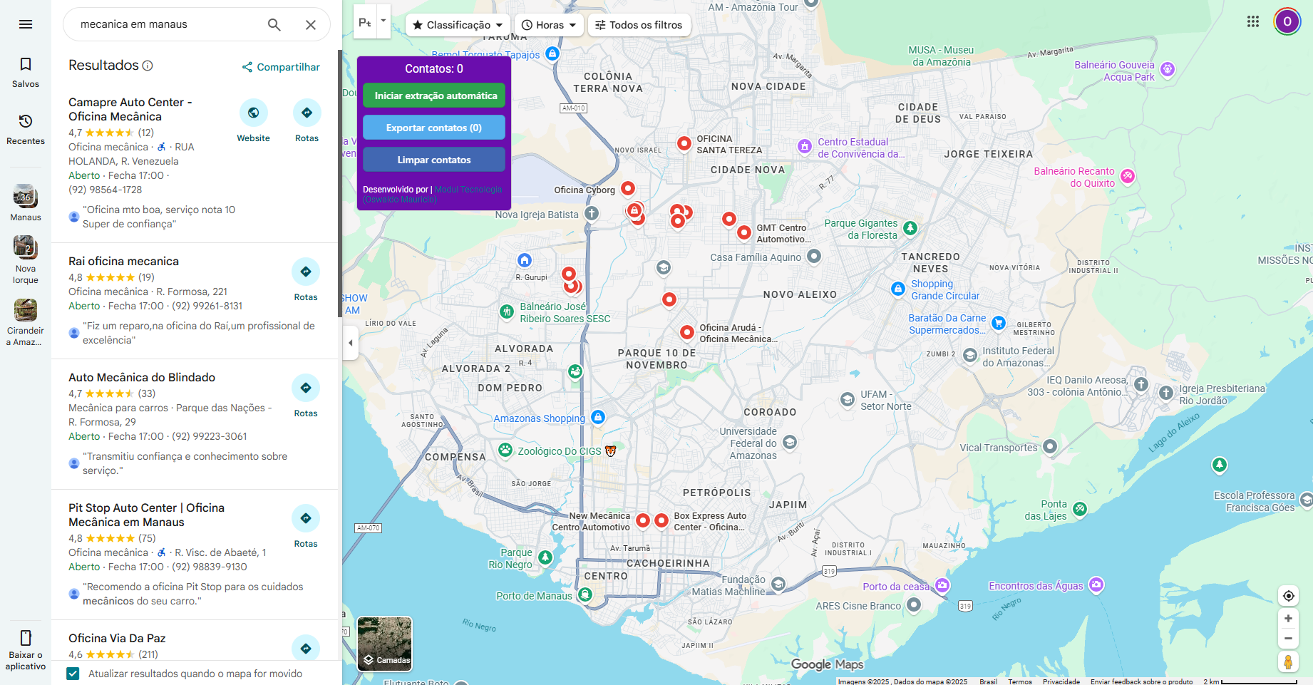 Extrator de leads | Google Maps